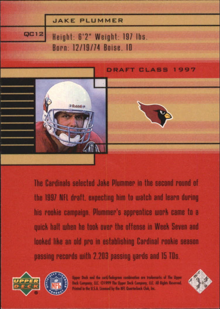 1999 Upper Deck Quarterback Class #QC12 Jake Plummer back image