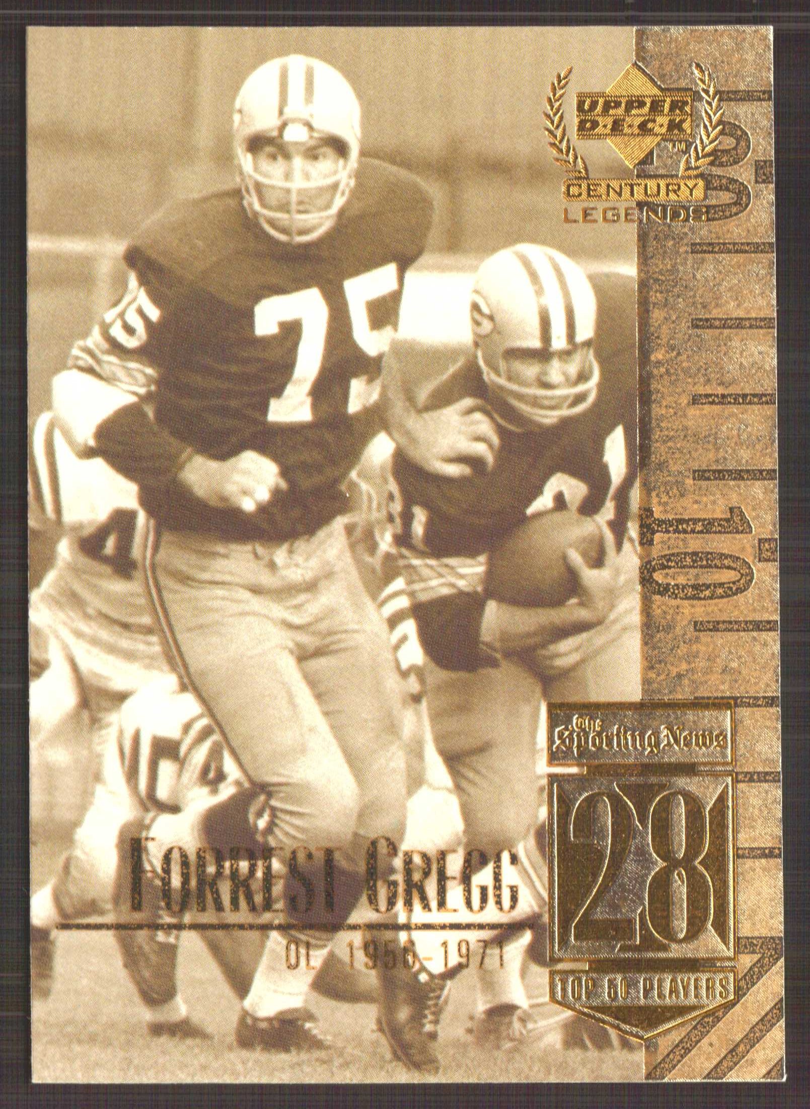 1999 Upper Deck Century Legends #28 Forrest Gregg