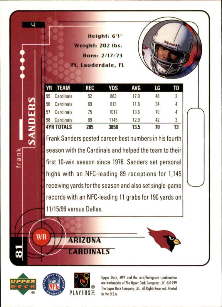 1999 Upper Deck MVP Football (Pick Card From List) C146 01-25 - Bild 7 von 321