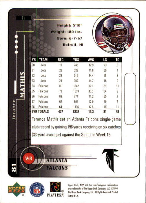 1999 Upper Deck MVP Football (Pick Card From List) C146 01-25 - Bild 17 von 321