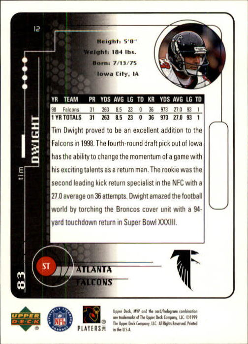 1999 Upper Deck MVP Football (Pick Card From List) C146 01-25 - Bild 19 von 321