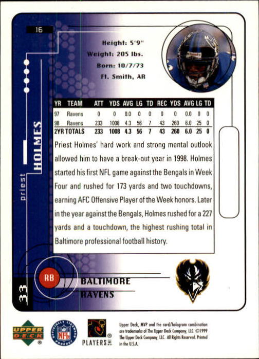 1999 Upper Deck MVP Football (Pick Card From List) C146 01-25 - Bild 25 von 321