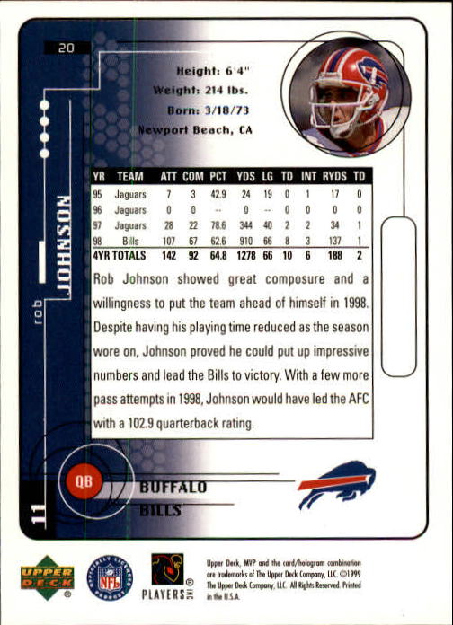 1999 Upper Deck MVP Football (Pick Card From List) C146 01-25 - Bild 31 von 321