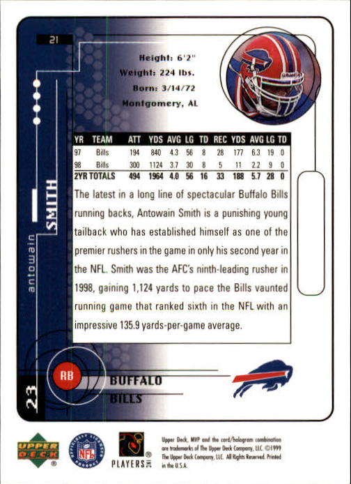 1999 Upper Deck MVP Football (Pick Card From List) C146 01-25 - Bild 33 von 321