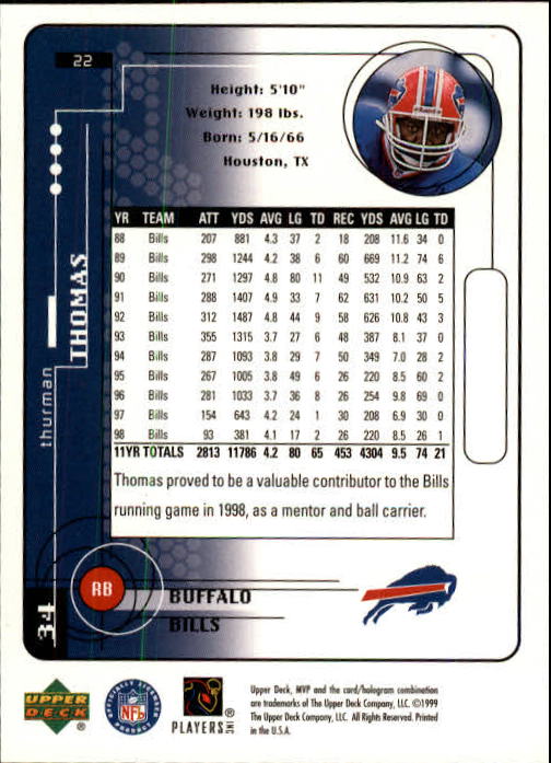 1999 Upper Deck MVP Football (Pick Card From List) C146 01-25 - Bild 35 von 321