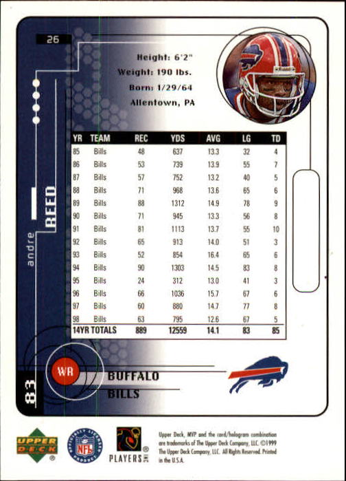 1999 Upper Deck MVP Football (Pick Card From List) C146 01-25 - Bild 43 von 321