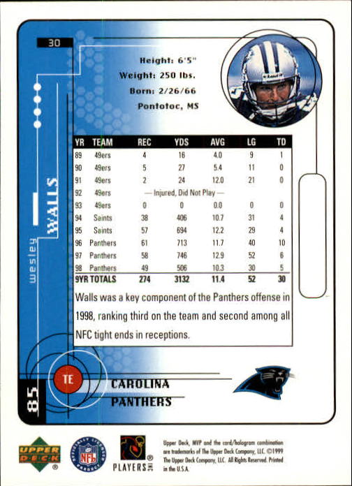 1999 Upper Deck MVP Football (Pick Card From List) C146 01-25 - Bild 51 von 321