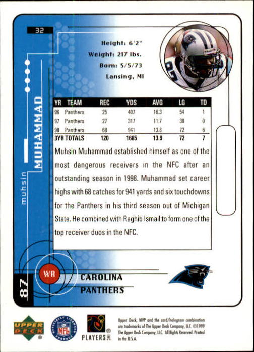 1999 Upper Deck MVP Football (Pick Card From List) C146 01-25 - Bild 55 von 321