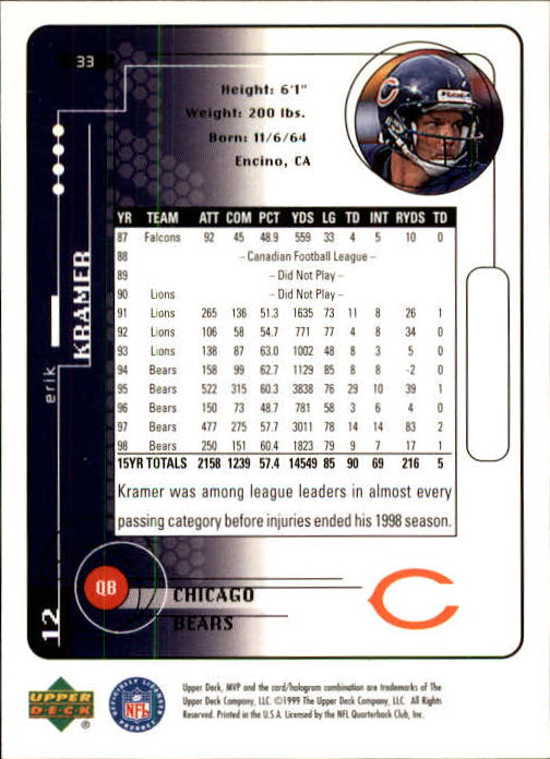 1999 Upper Deck MVP Football (Pick Card From List) C146 01-25 - Bild 57 von 321
