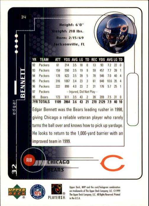 1999 Upper Deck MVP Football (Pick Card From List) C146 01-25 - Bild 59 von 321