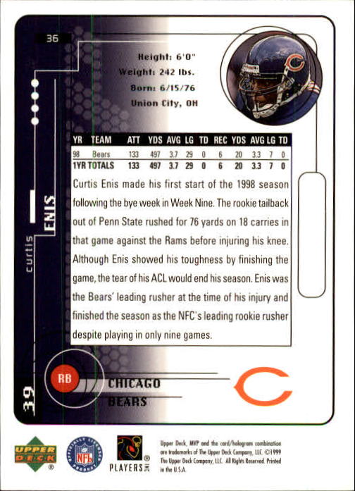 1999 Upper Deck MVP Football (Pick Card From List) C146 01-25 - Bild 63 von 321