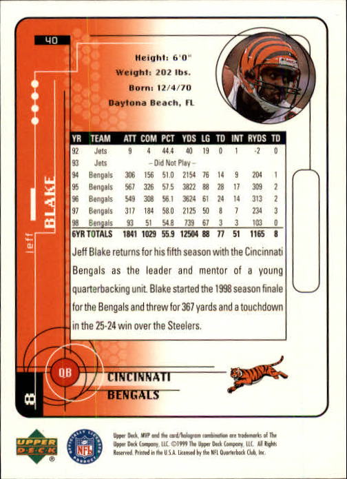 1999 Upper Deck MVP Football (Pick Card From List) C146 01-25 - Bild 69 von 321