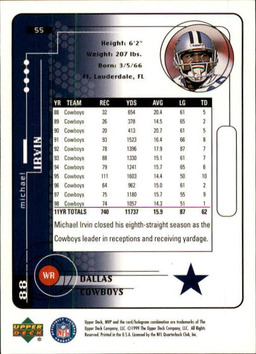 A1836- 1999 Upper Deck MVP FB Cards 1-220 +Rookies -You Pick- 15+ FREE US SHIP - Picture 105 of 419