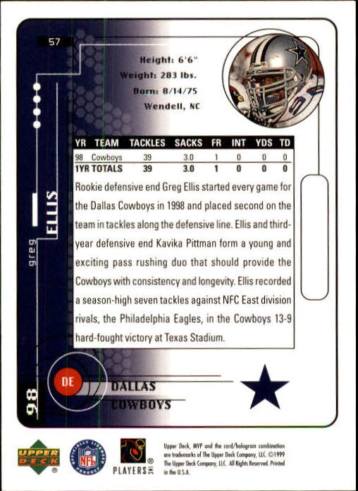 1999 Upper Deck MVP Football (Pick Card From List) C146 01-25 - Bild 89 von 321