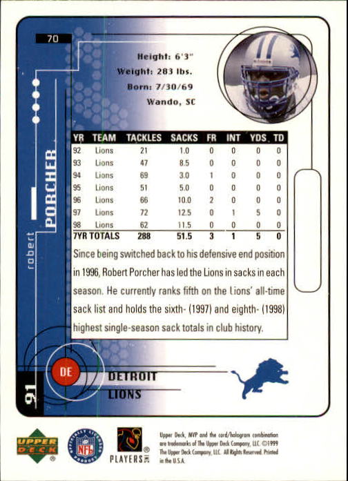 1999 Upper Deck MVP Football (Pick Card From List) C146 01-25 - Bild 107 von 321