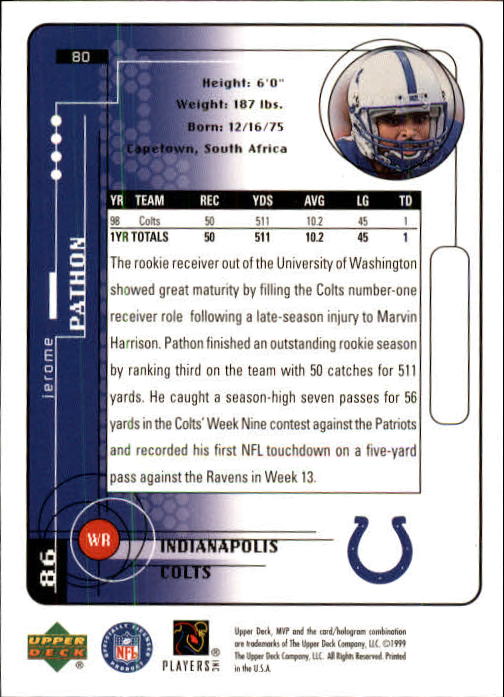 1999 Upper Deck MVP Football (Pick Card From List) C146 01-25 - Bild 125 von 321