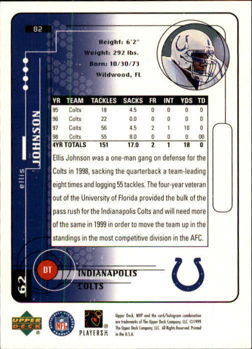 1999 Upper Deck MVP Football (Pick Card From List) C146 01-25 - Bild 129 von 321