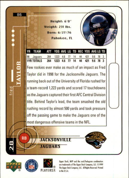 1999 Upper Deck MVP Football (Pick Card From List) C146 01-25 - Bild 135 von 321