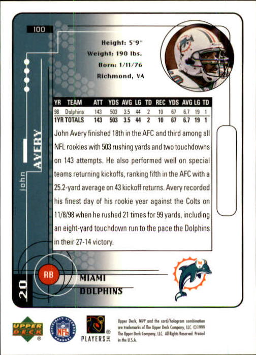 1999 Upper Deck MVP Football (Pick Card From List) C146 01-25 - Bild 153 von 321