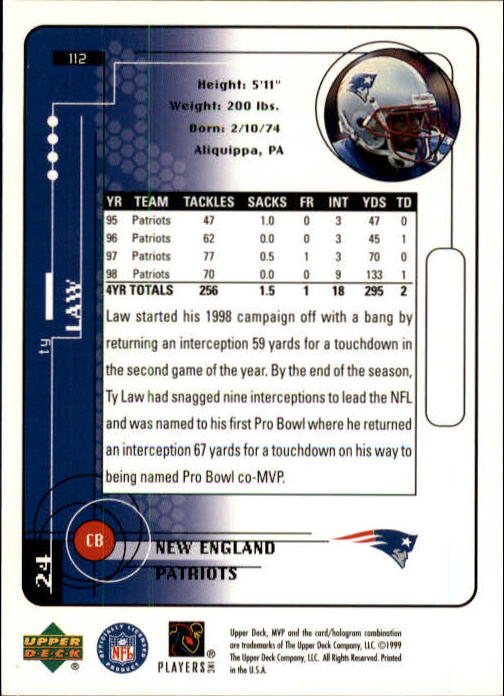 A1836- 1999 Upper Deck MVP FB Cards 1-220 +Rookies -You Pick- 15+ FREE US SHIP - Picture 215 of 419