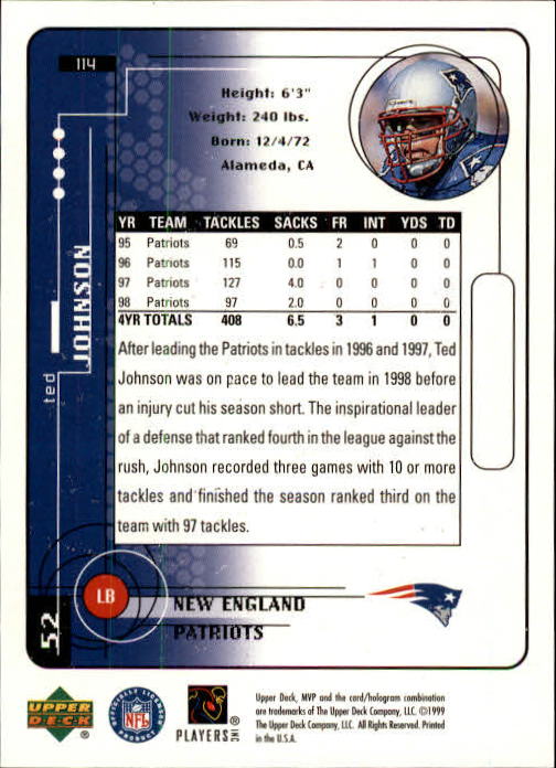 1999 Upper Deck MVP Football (Pick Card From List) C146 01-25 - Bild 173 von 321