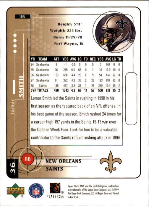 1999 Upper Deck MVP Football (Pick Card From List) C146 01-25 - Bild 177 von 321