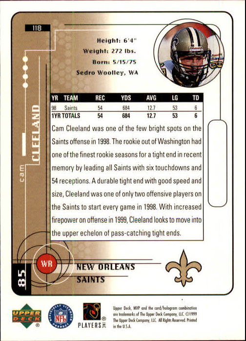 1999 Upper Deck MVP Football (Pick Card From List) C146 01-25 - Bild 179 von 321