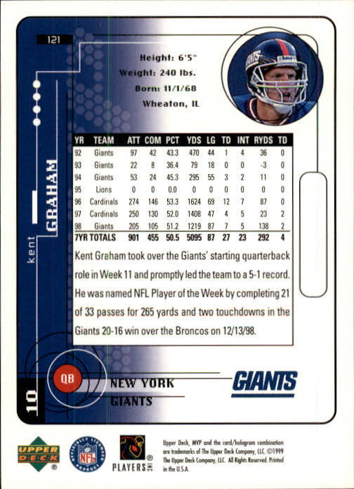 1999 Upper Deck MVP Football (Pick Card From List) C146 01-25 - Bild 185 von 321