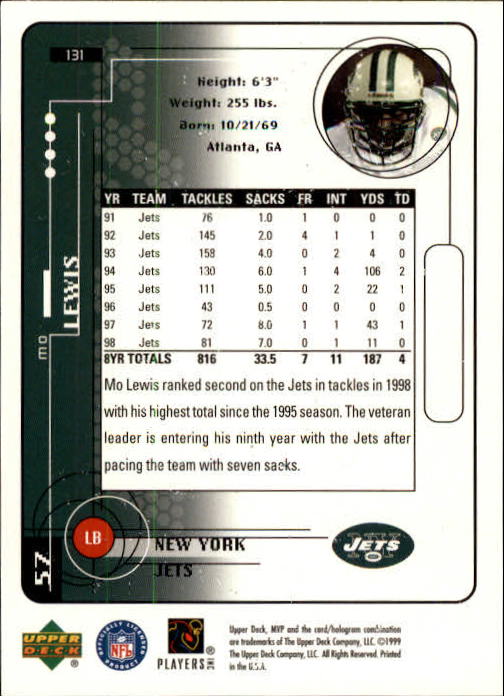 A1836- 1999 Upper Deck MVP FB Cards 1-220 +Rookies -You Pick- 15+ FREE US SHIP - Picture 253 of 419