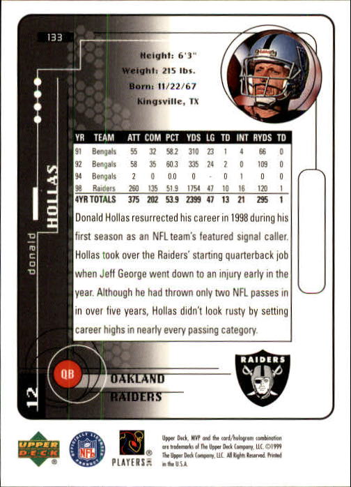 1999 Upper Deck MVP Football (Pick Card From List) C146 01-25 - Bild 201 von 321