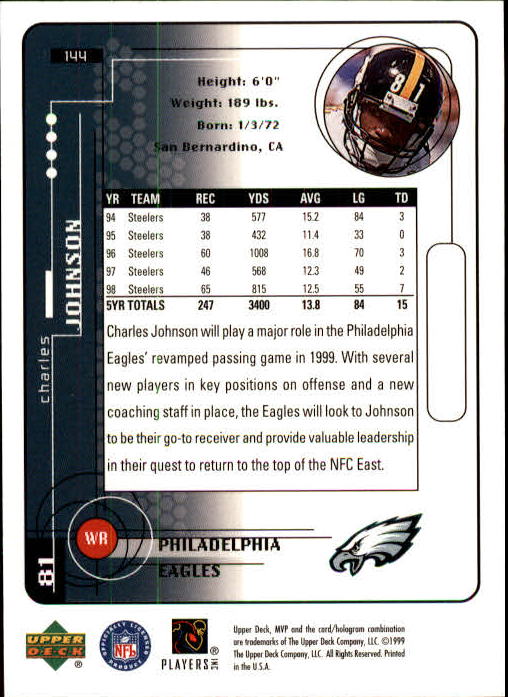 1999 Upper Deck MVP Football (Pick Card From List) C146 01-25 - Bild 211 von 321