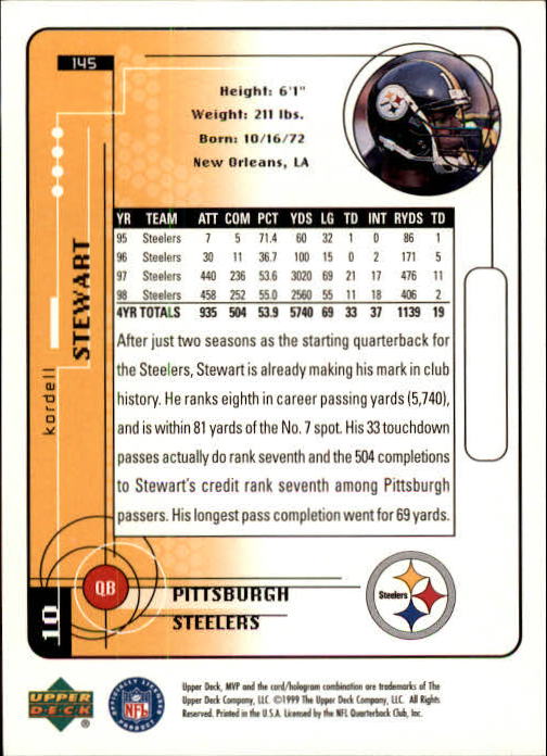 A1836- 1999 Upper Deck MVP FB Cards 1-220 +Rookies -You Pick- 15+ FREE US SHIP - Picture 277 of 419