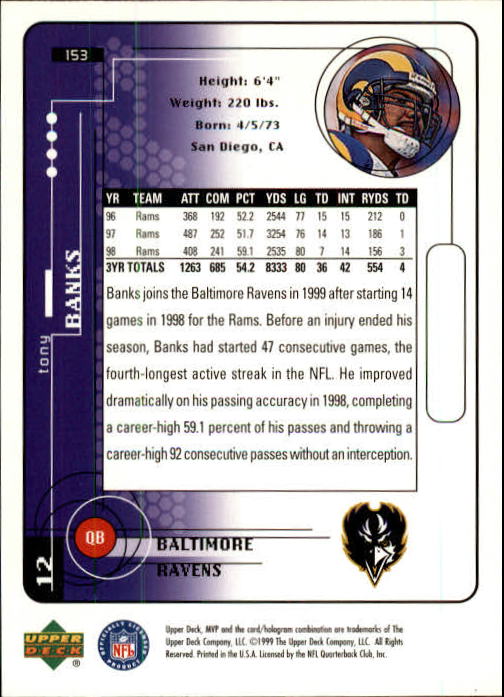 1999 Upper Deck MVP Football (Pick Card From List) C146 01-25 - Bild 223 von 321