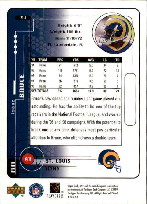 1999 Upper Deck MVP Football (Pick Card From List) C146 01-25 - Bild 225 von 321