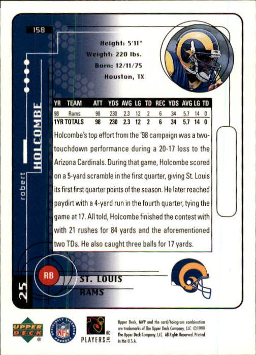 1999 Upper Deck MVP Football (Pick Card From List) C146 01-25 - Bild 229 von 321