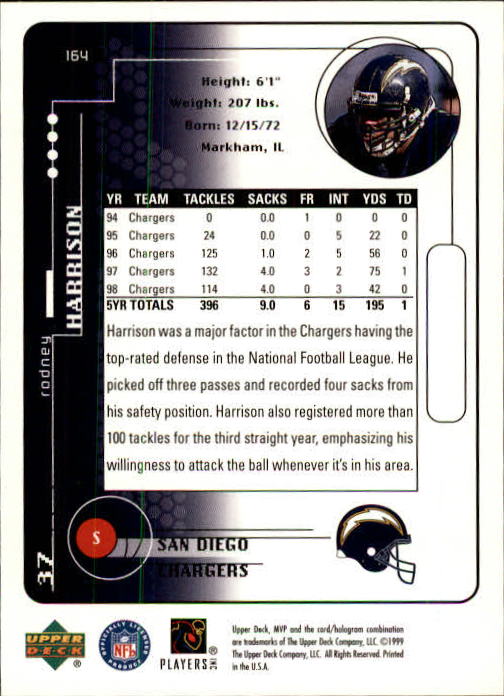 A1836- 1999 Upper Deck MVP FB Cards 1-220 +Rookies -You Pick- 15+ FREE US SHIP - Picture 313 of 419