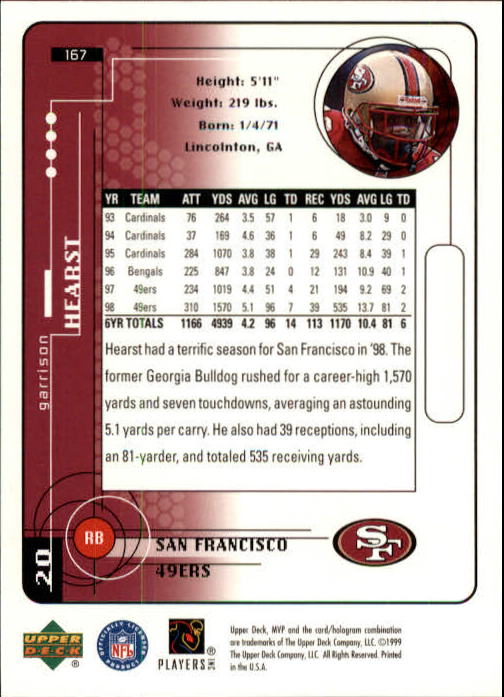 1999 Upper Deck MVP Football (Pick Card From List) C146 01-25 - Bild 241 von 321