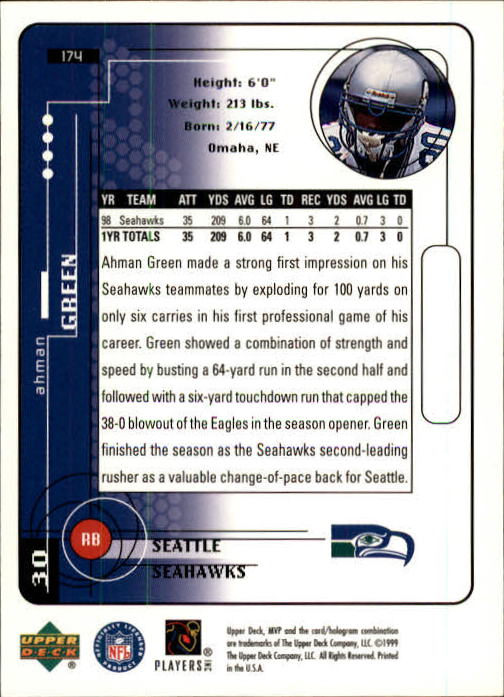 1999 Upper Deck MVP Football (Pick Card From List) C146 01-25 - Bild 251 von 321