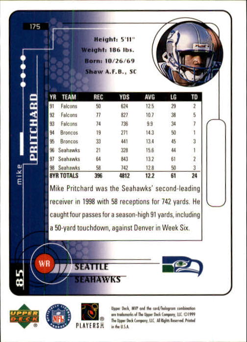 1999 Upper Deck MVP Football (Pick Card From List) C146 01-25 - Bild 253 von 321