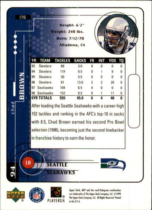 1999 Upper Deck MVP Football (Pick Card From List) C146 01-25 - Bild 255 von 321
