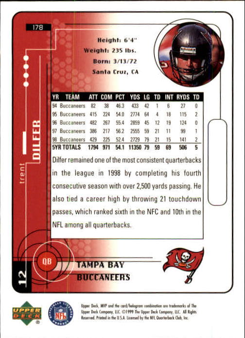 1999 Upper Deck MVP Football (Pick Card From List) C146 01-25 - Bild 259 von 321