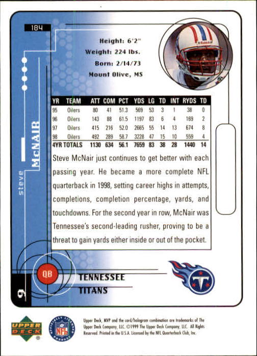 1999 Upper Deck MVP Football (Pick Card From List) C146 01-25 - Bild 271 von 321
