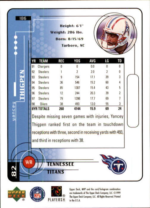 1999 Upper Deck MVP Football (Pick Card From List) C146 01-25 - Bild 273 von 321