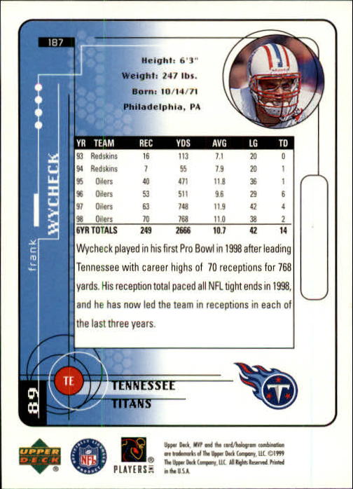 1999 Upper Deck MVP Football (Pick Card From List) C146 01-25 - Bild 275 von 321