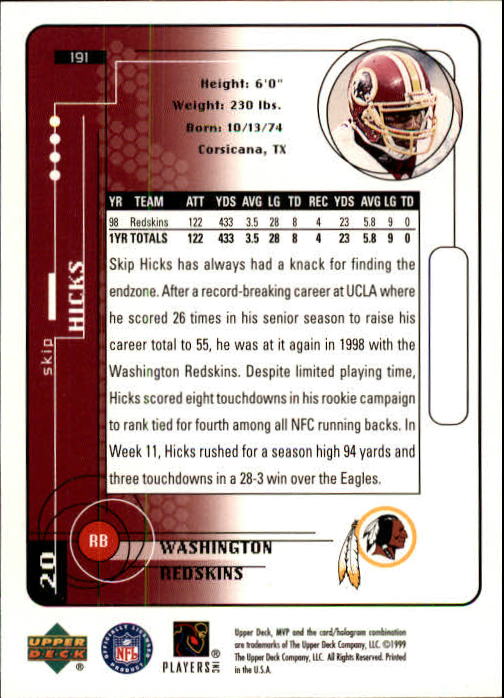 1999 Upper Deck MVP Football (Pick Card From List) C146 01-25 - Bild 283 von 321