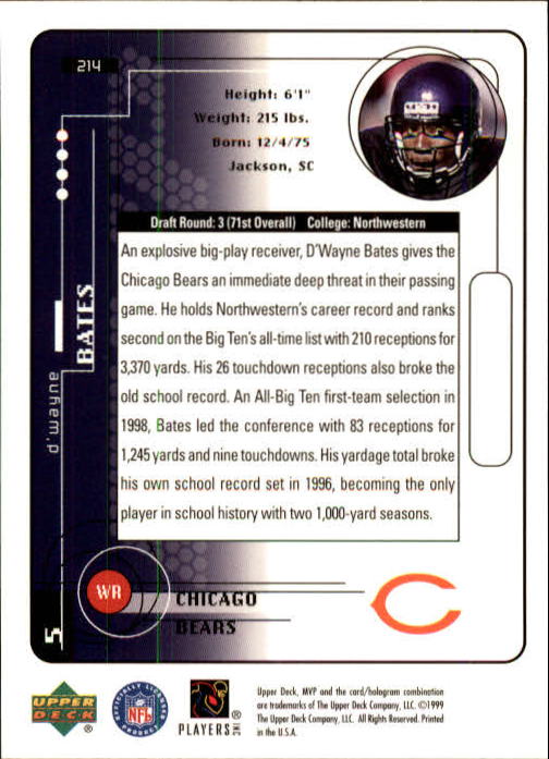 1999 Upper Deck MVP Football (Pick Card From List) C146 01-25 - Bild 311 von 321
