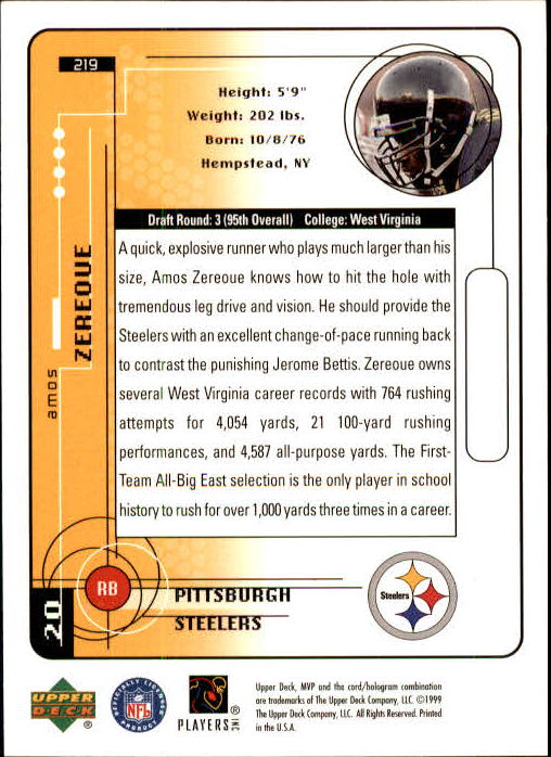 1999 Upper Deck MVP Football (Pick Card From List) C146 01-25 - Bild 321 von 321