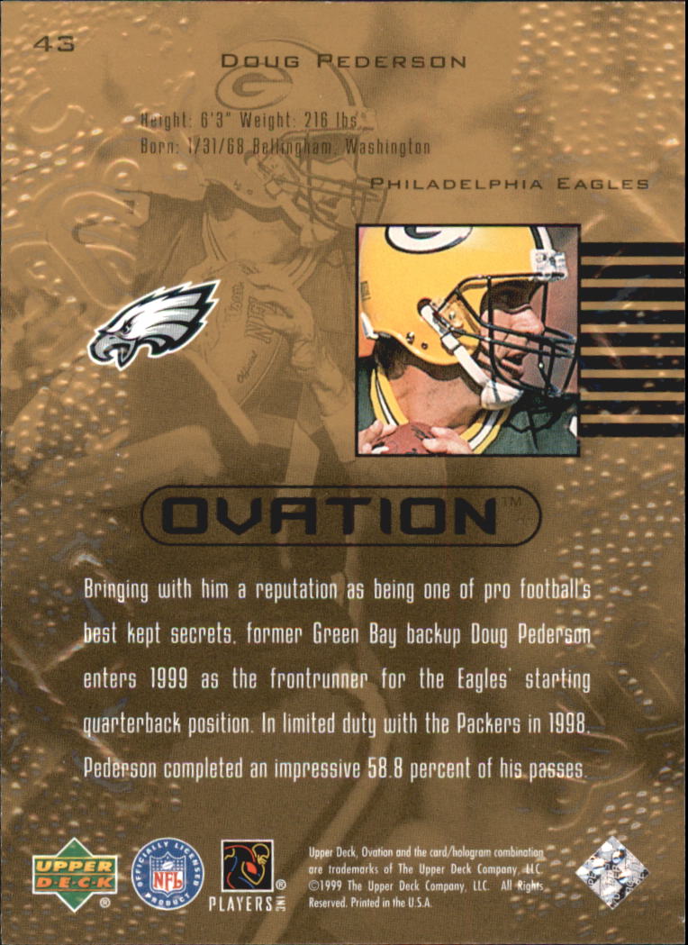 B3707- 1999 Upper Deck Ovation FB #s 1-90 +Inserts -You Pick- 15+ FREE US SHIP - Picture 87 of 195