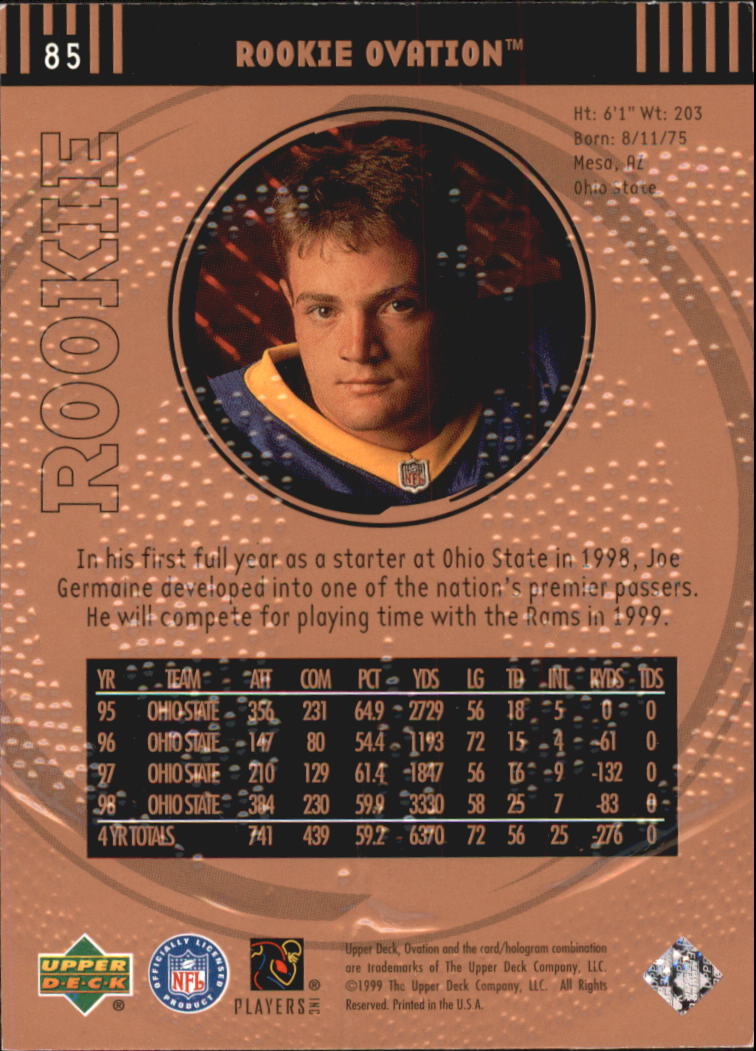 B3707- 1999 Upper Deck Ovation FB #s 1-90 +Inserts -You Pick- 15+ FREE US SHIP - Picture 169 of 195