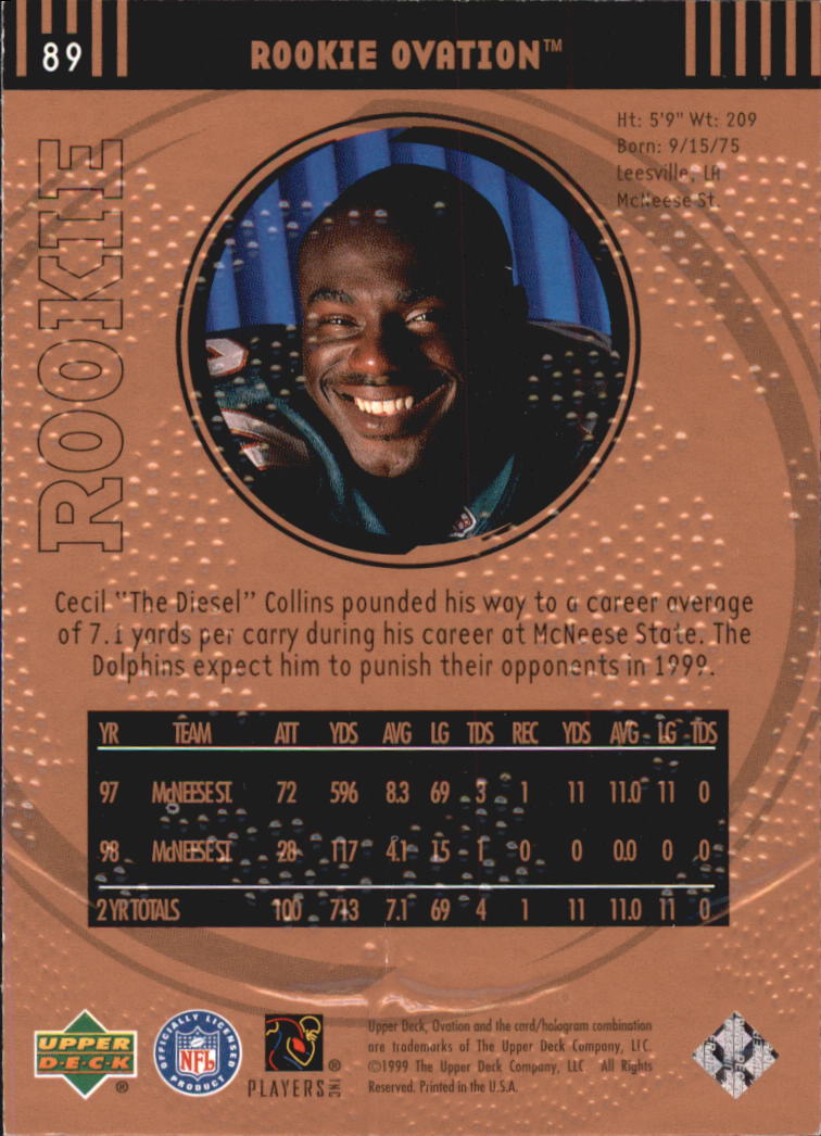 B3707- 1999 Upper Deck Ovation FB #s 1-90 +Inserts -You Pick- 15+ FREE US SHIP - Picture 177 of 195